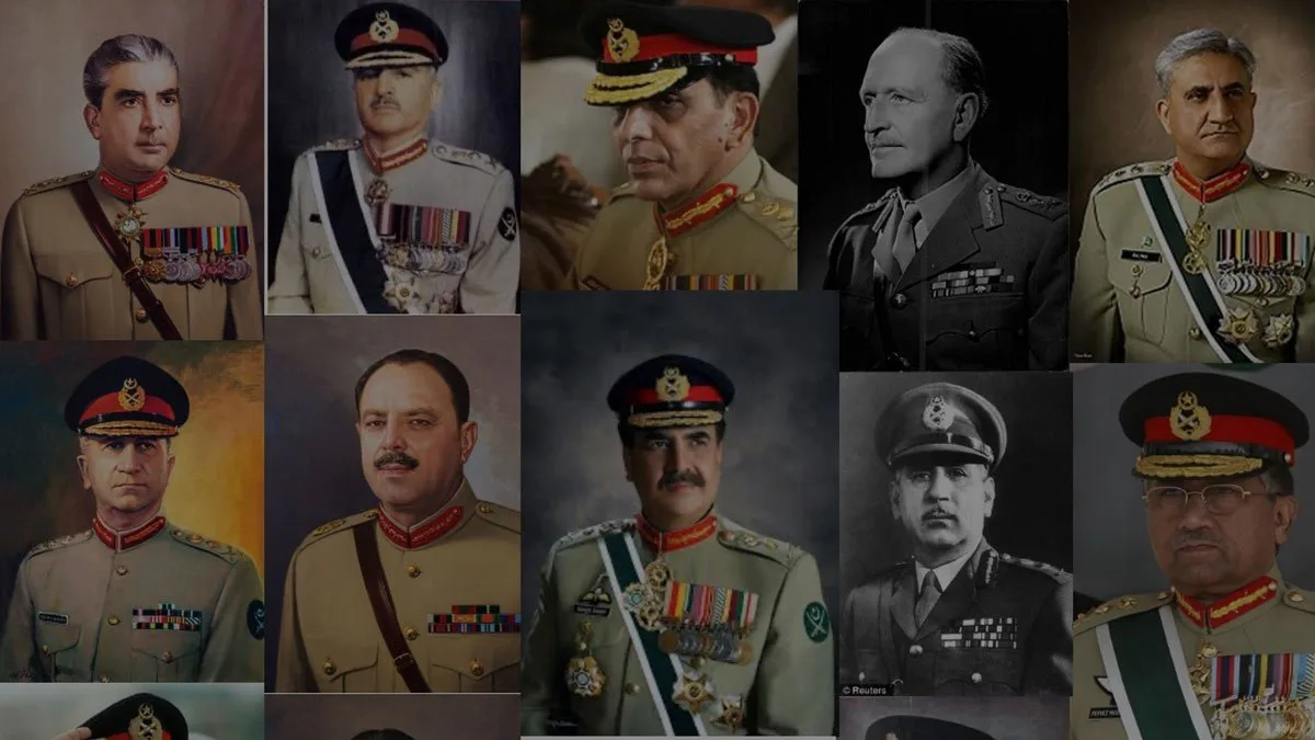Chief of Army Staff, Pakistan From 1947 to 2022