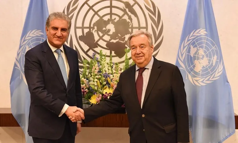 UN Secretary General in Call with Shah Mehmood Qureshi