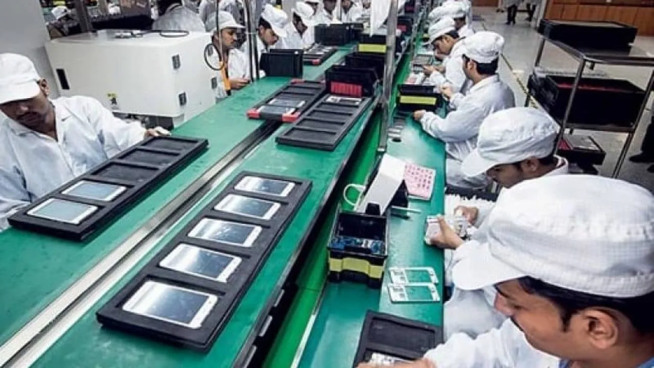 Imports are surpassed by domestic mobile phone production.