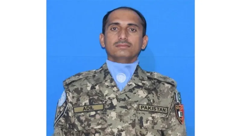 Photo of Lance Naik Adil Jan who embraced martyrdom in Sudan ~Photo courtesy ISPR
