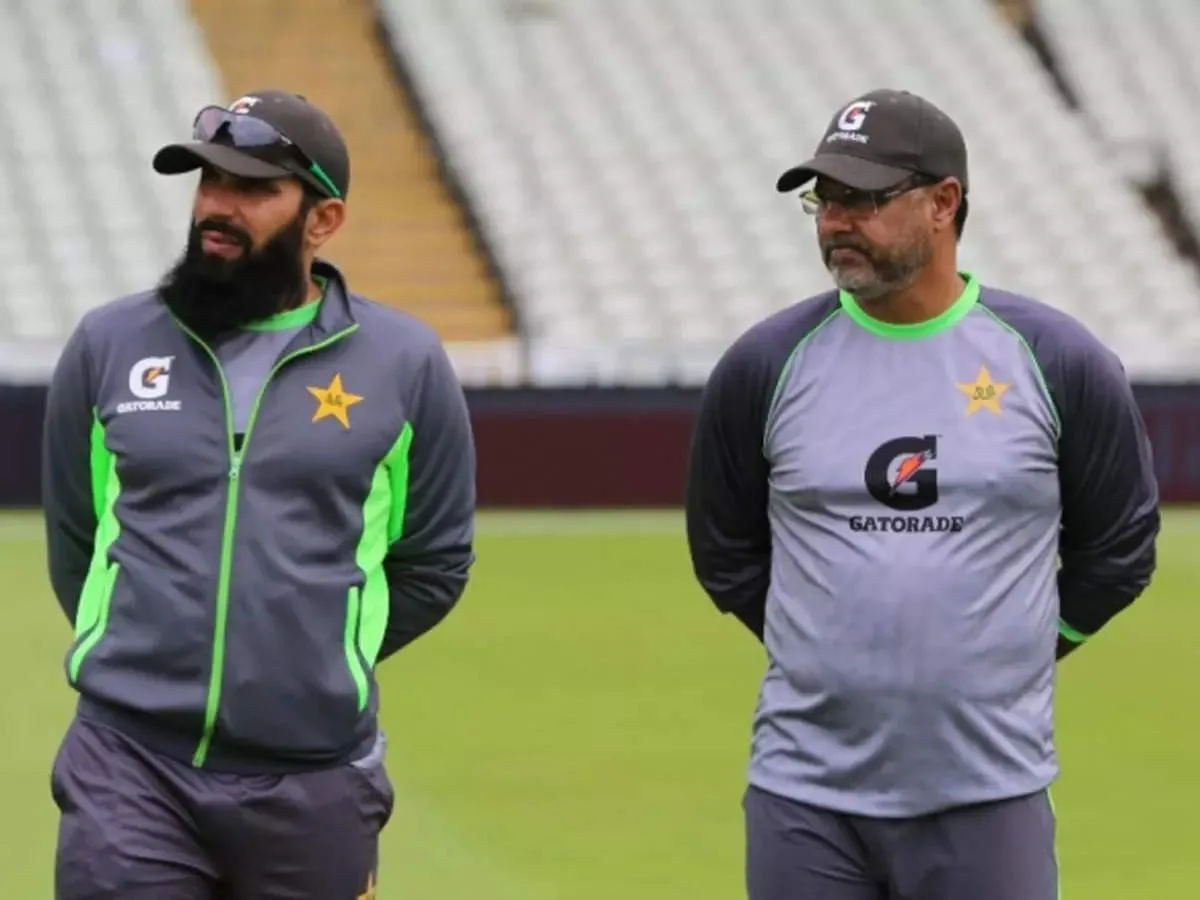 Misbah Ul Haq and Waqar Younis