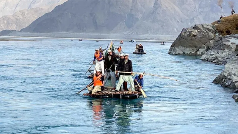 Ancient rafts used to promote winter sports in north