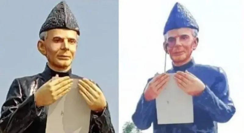 Thieves Stole Glasses of Quaid-e-Azam Muhammad Ali Jinnah from his Statue in Vehari