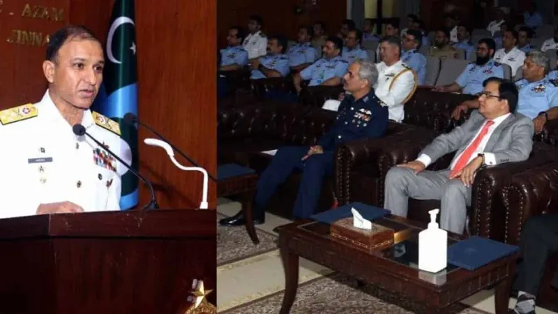 Naval Chief visits PAF Air War College Institute
