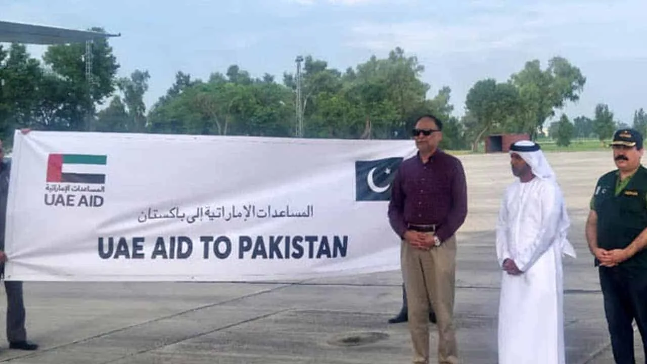 A planeload of relief goods from UAE arrives today