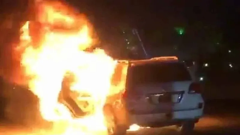 Imran Khan's security vehicle catches fire in Islamabad
