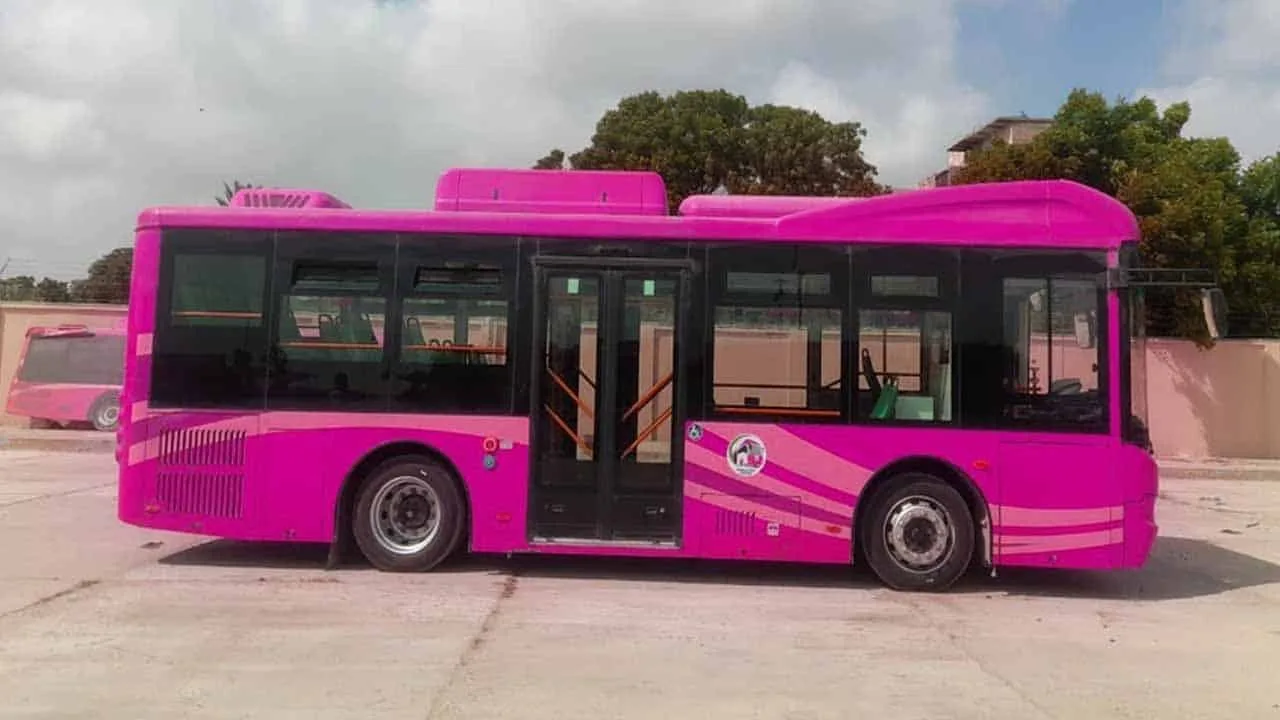 'First-ever' women-only pink bus service launched in Karachi
