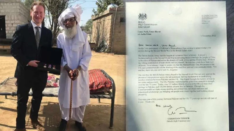 Lance Naik Umar Hayat World War II Veteran from Chakwal Receives 3 Medals From UK After 48 Years