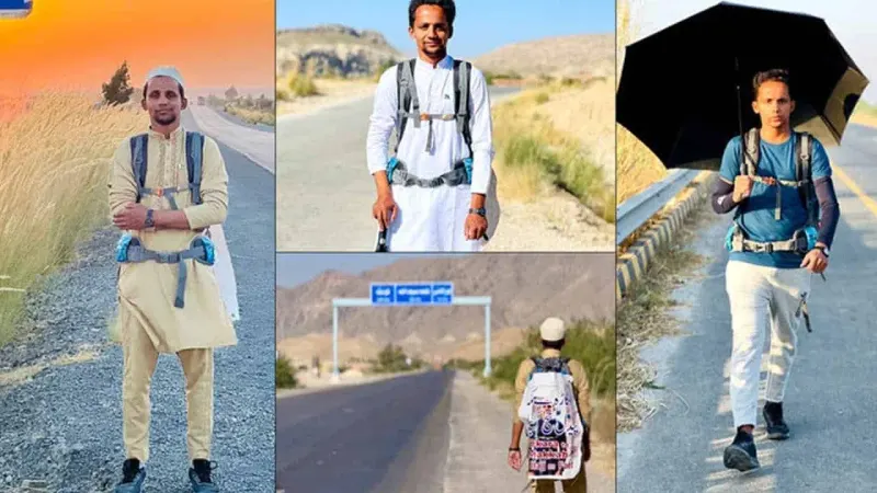 Usman Arshad reaches Saudi Arabia by walking a distance of 5400 km