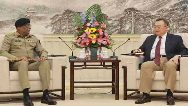 CJCSC Gen Sahir Shamshad Mirza meets Chinese counterpart