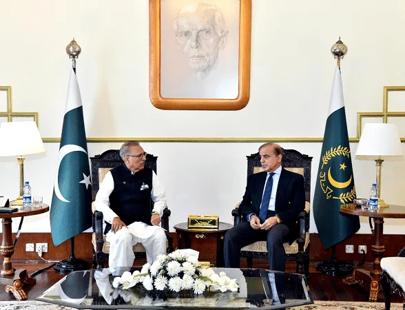 Shehbaz sharif and president Alvi