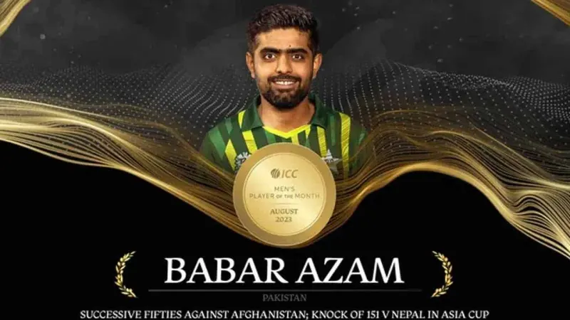 Babar Azam named ICC Men’s Player of the Month