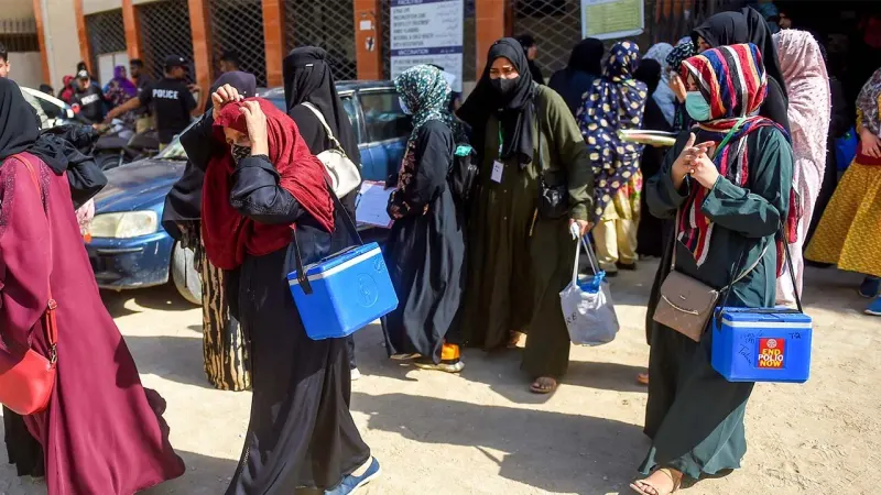Female Polio Workers - AFP