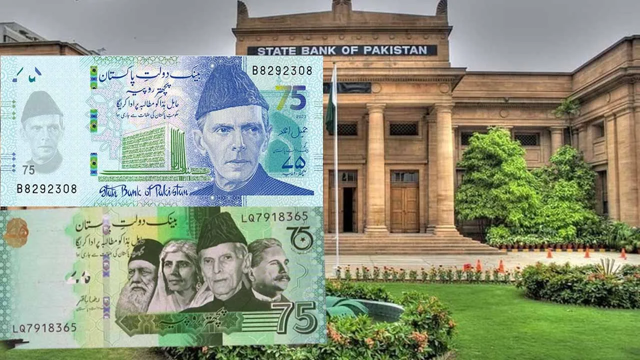 Both blue and green-colored Rs75 banknotes are recognized as legal tender: SBP