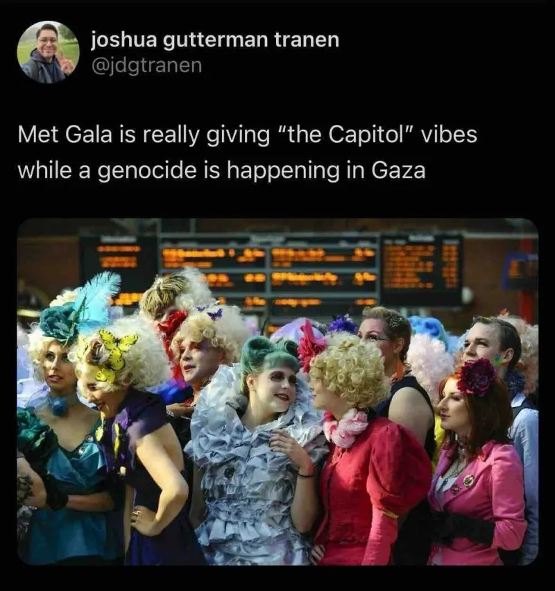 Deliberation on the “met gala” event amidst Genocide in Gaza