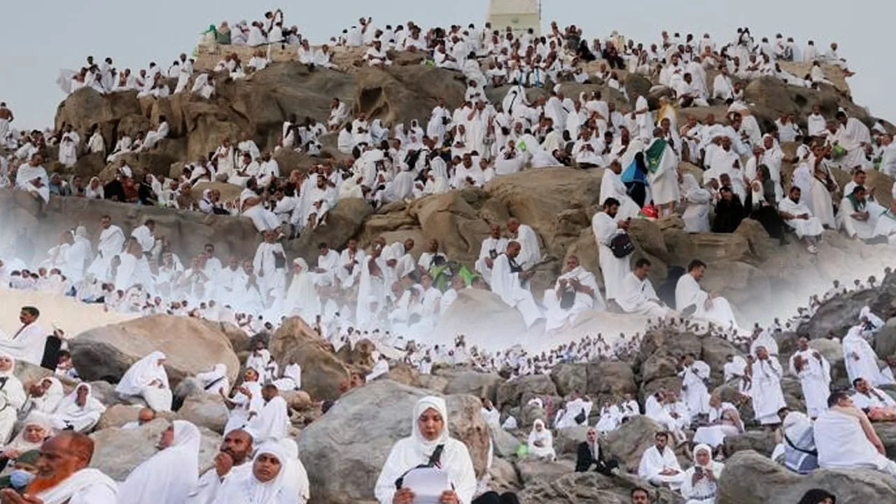 ‘Very blessed’: Muslim pilgrims pray at Mount Arafat in Haj apex