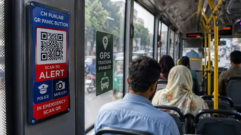 Over 82,000 QR “Pink Buttons” Installed on Public Transport in Punjab for Passenger Safety