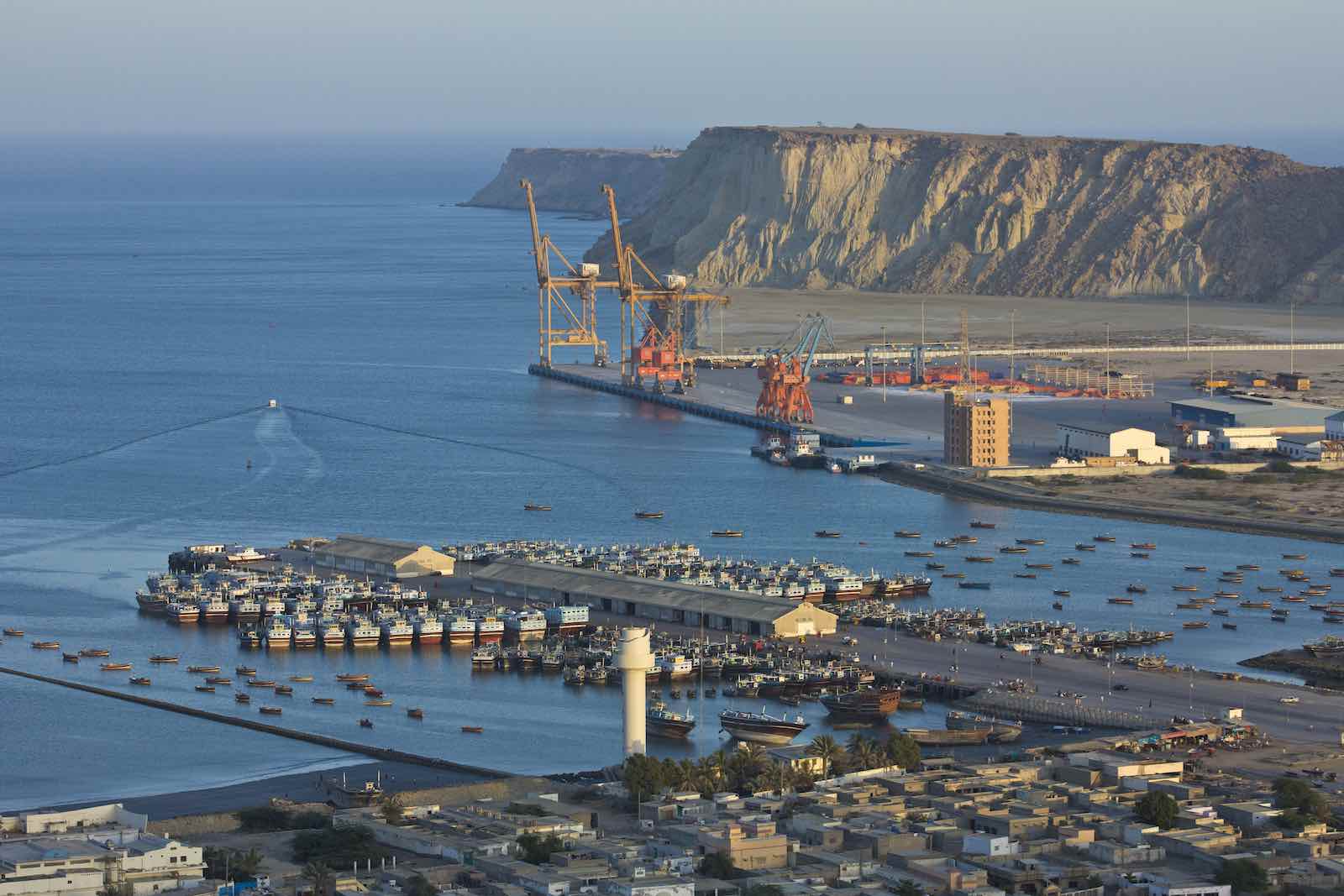 An aerial view of the Gawadar Port.