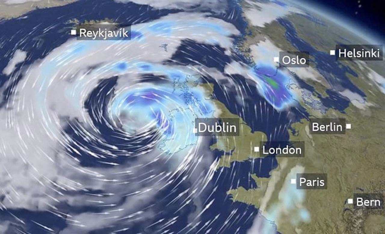 Storm Ellen Status Red Warning Issued for Cork Ireland