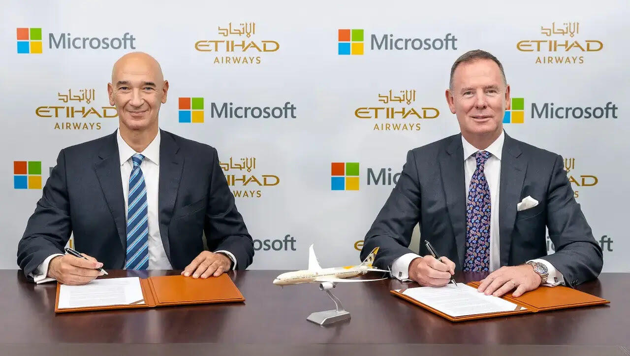 Microsoft-Etihad Airways Partnerships to reduce carbon footprint