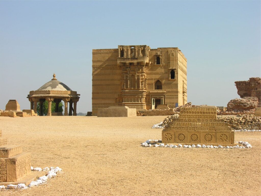 The view of the tomb of Nizam al-din at the Makli Necropolis