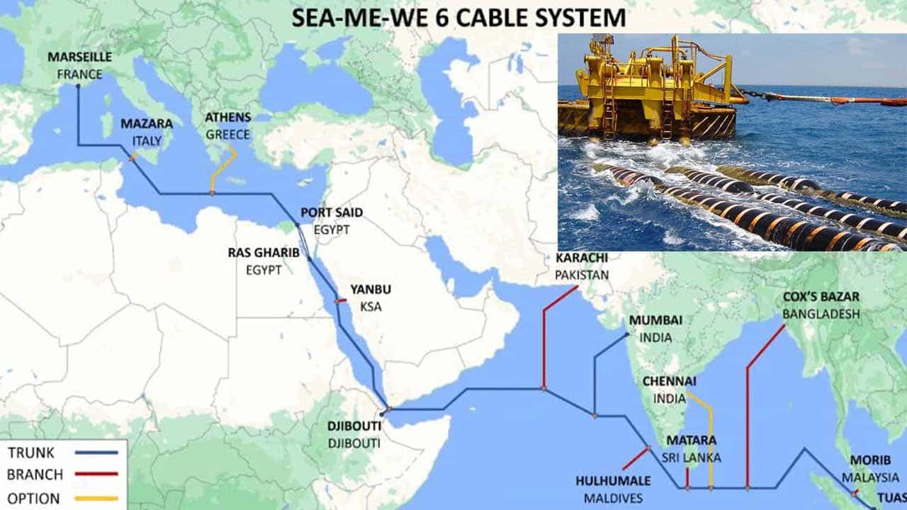 Pakistan to Get 19,200 Km-long submarine cable SEA-ME-WE 6 with 100Tbps Speeds Through TWA