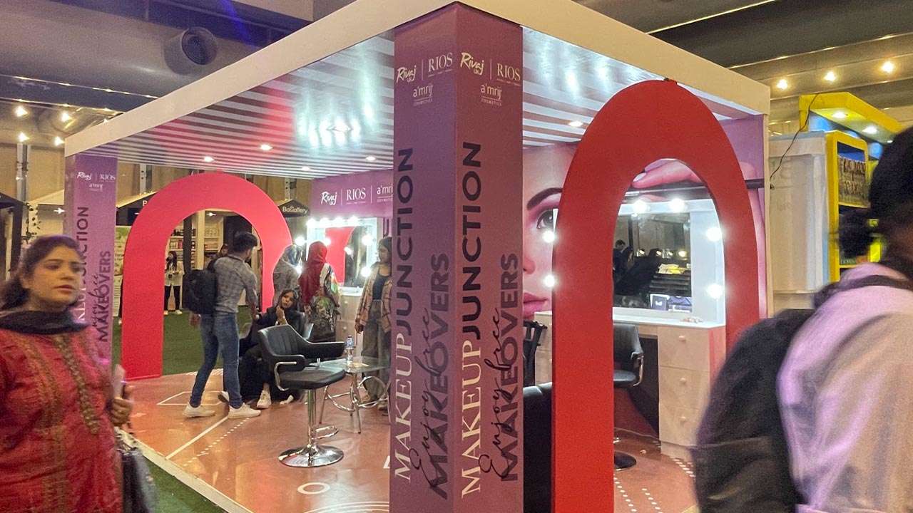 Rivaj UK Makeup Booth at Expo