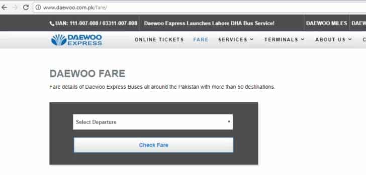 Fare and promo code