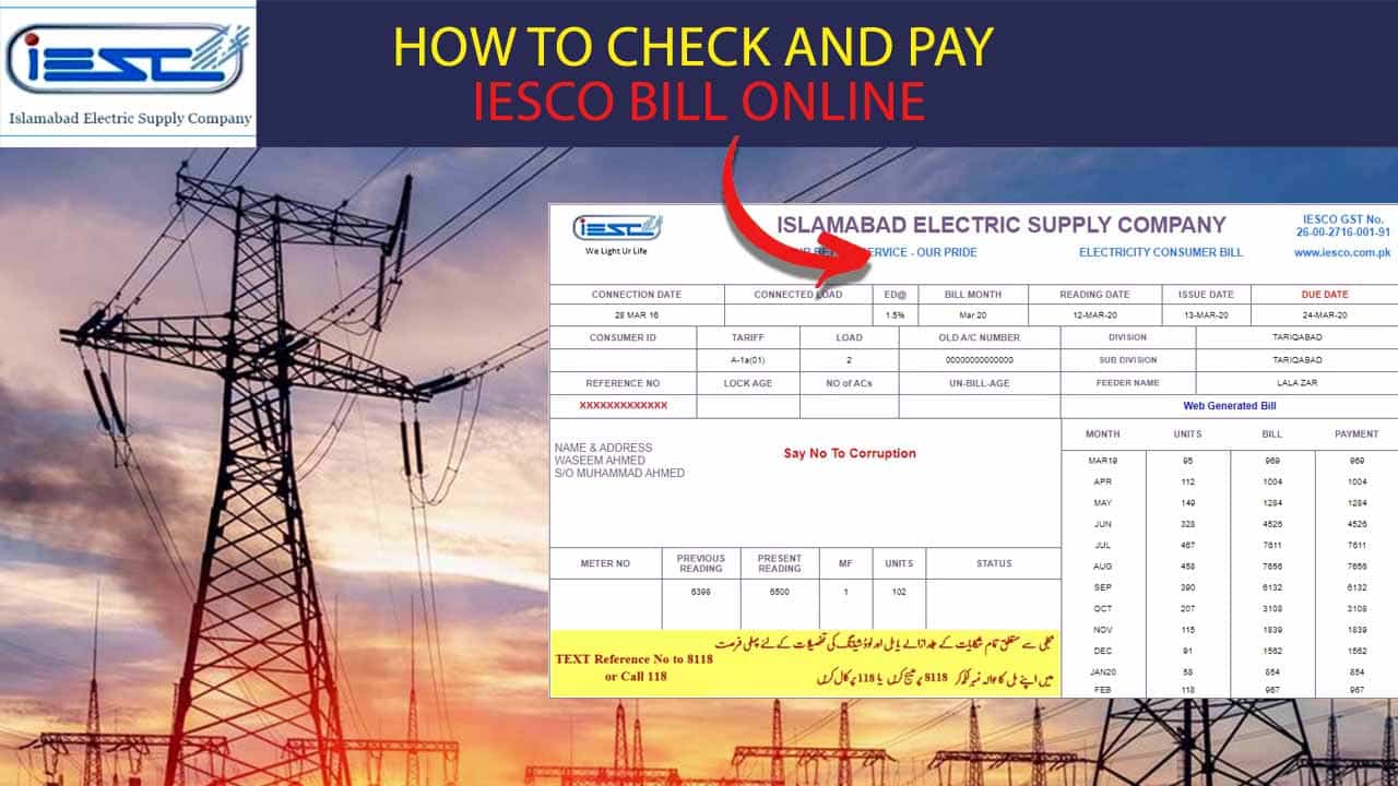 How to Check and Pay IESCO Bill