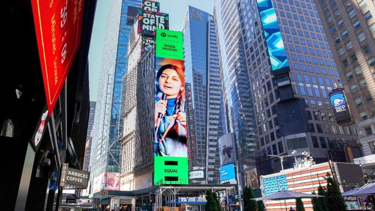 Queen of Pop Nazia Hassan lights up Times Square
