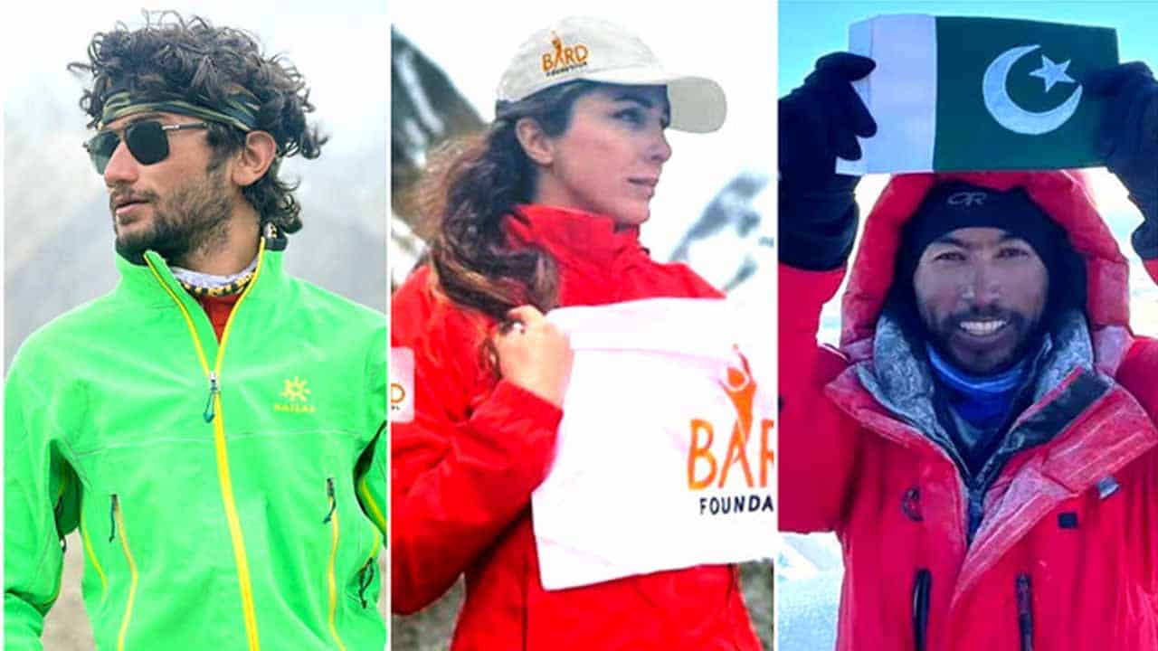 Three Pakistani mountaineers break records after summiting Gasherbrum-I