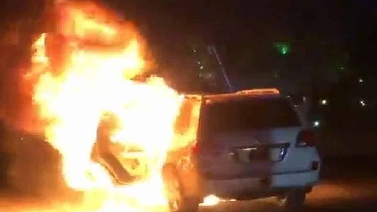 Imran Khan's security vehicle catches fire in Islamabad