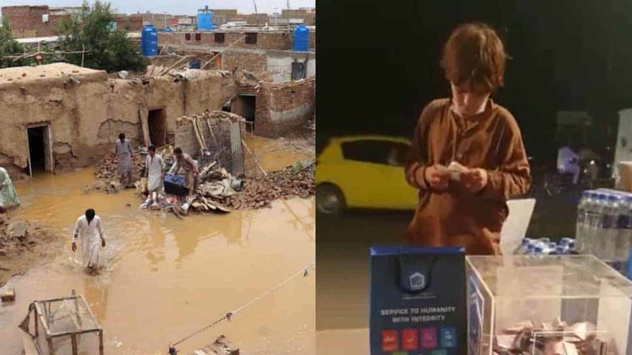 Little Shoe Polisher Wins Hearts by Donating Regularly for Flood Victims