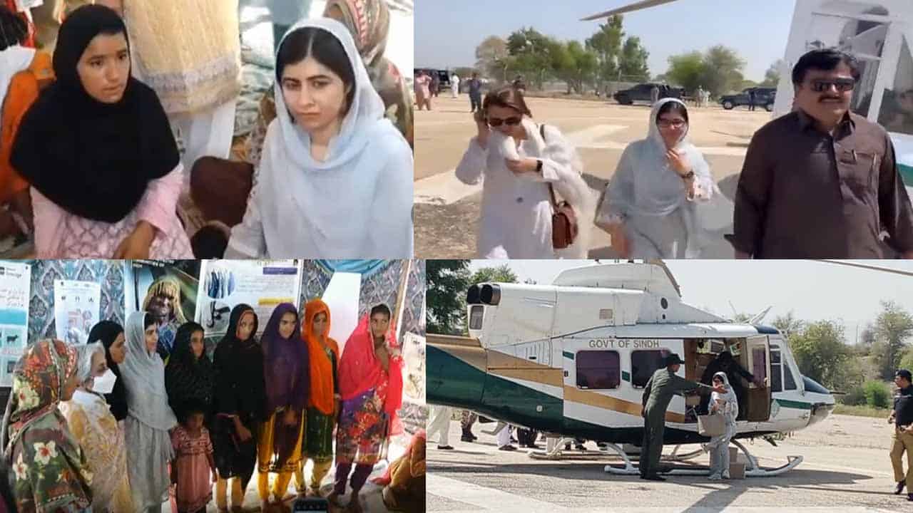 Malala Yousafzai visits flood-hit areas of Dadu, inspects devastation