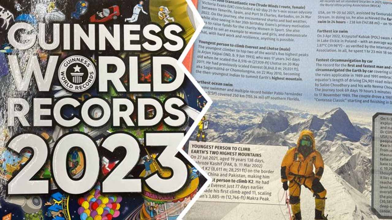 Pakistani mountaineer Shehroze Kashif recognized by the Guinness book of world records