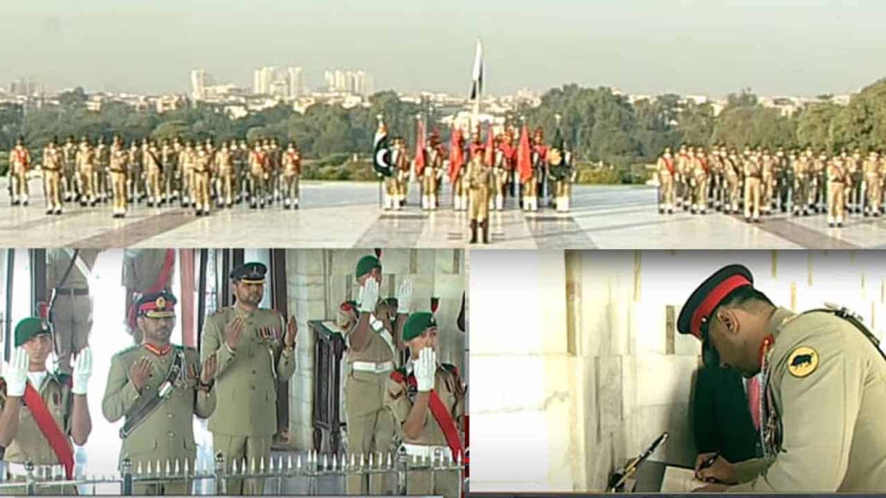 Change of guard ceremony held at Mazar-e-Quaid in Karachi