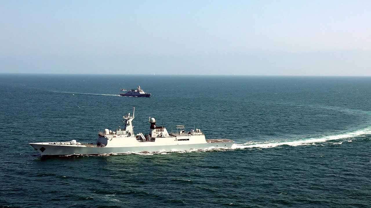 Pakistan and Turkish warships conduct naval drills in the Arabian Sea