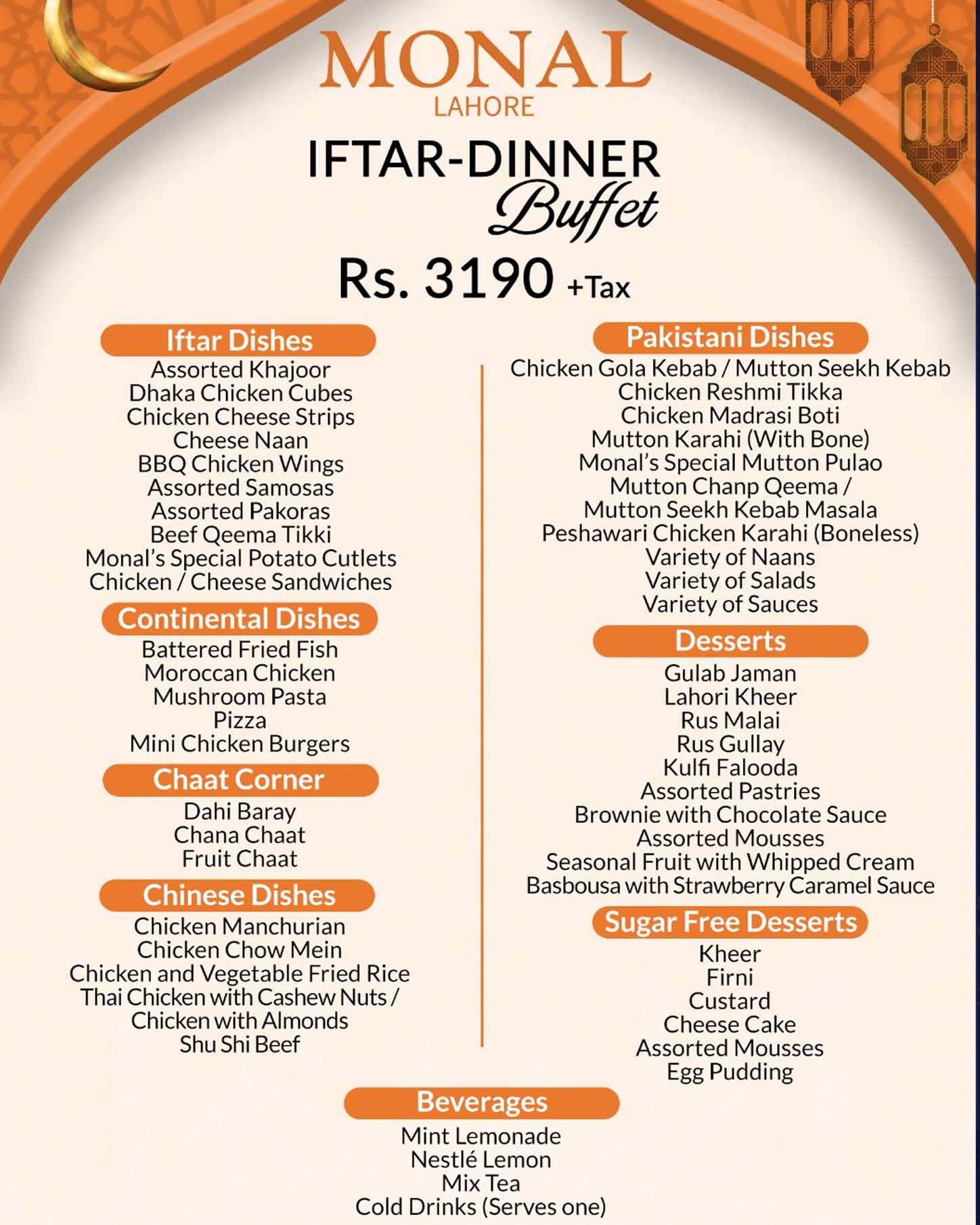 10 Most Expansive Iftari's in Lahore