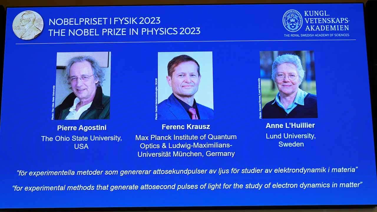Trio won 2023 Nobel Prize in Physics for use of light to study electrons