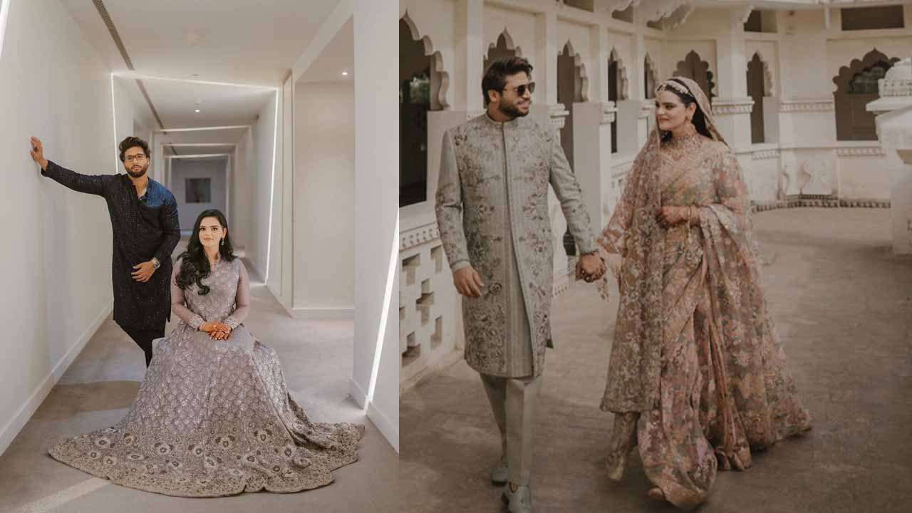 What is the cost of the wedding dresses worn by Anmol Mehmood, the wife of Imam-ul-Haq?