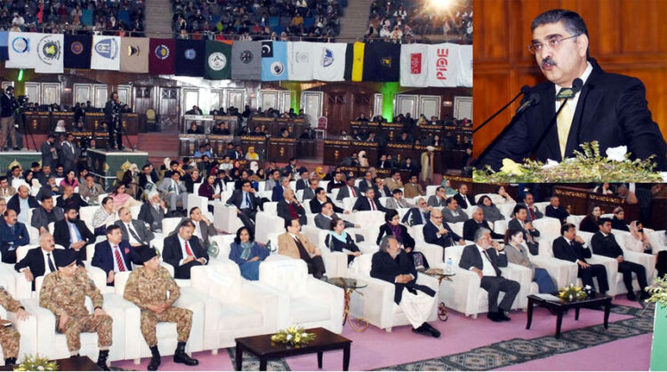 Caretaker PM urges youth to play constructive role in dealing with national security challenges