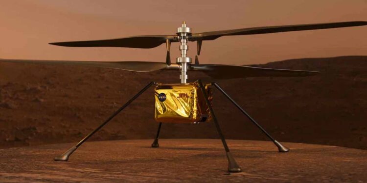 Communication has been reestablished by NASA with a small helicopter on Mars