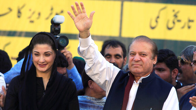 Nawaz Sharif and Maryam Nawaz