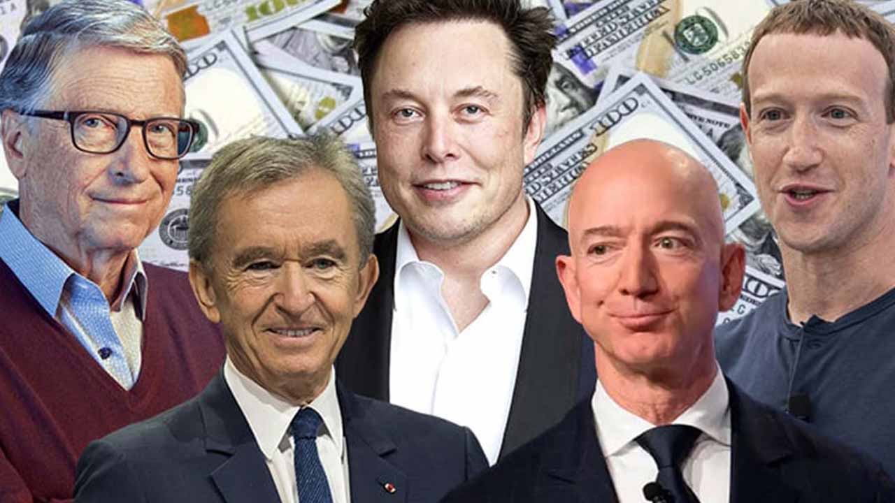 The wealth of the world’s five richest men more than doubled since 2020