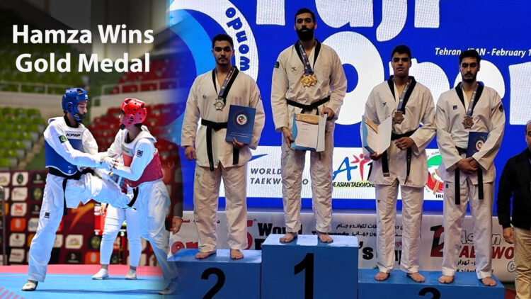 Pakistan’s Hamza Wins Gold Medal in Fajr Open Taekwondo Championship in Iran