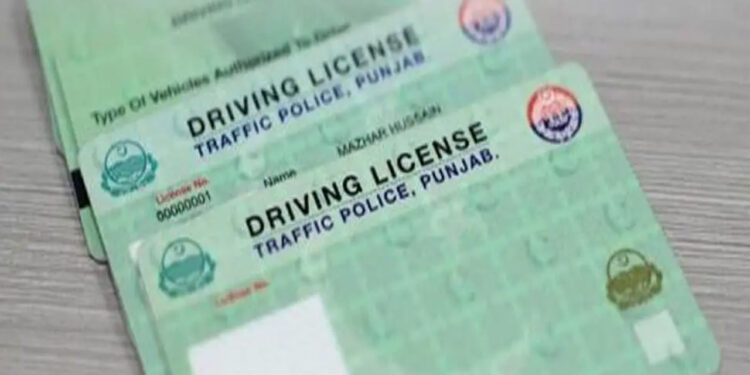 Punjab driving license annual updated fees for 2024