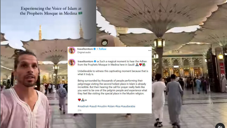 Dutch Travel Vlogger Captivated By Sound of Azaan in Masjid-e-Nabwi