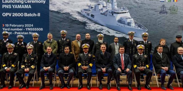 Launching ceremony of 4th Offshore Patrol Vessel, PNS YAMAMA held in Romania