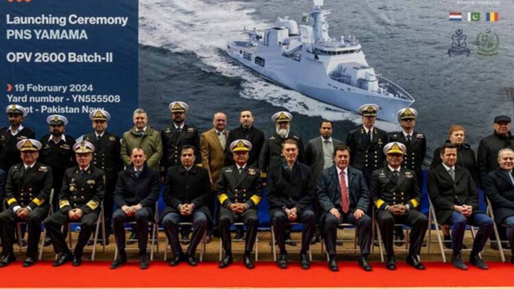 Launching ceremony of 4th Offshore Patrol Vessel, PNS YAMAMA held in Romania
