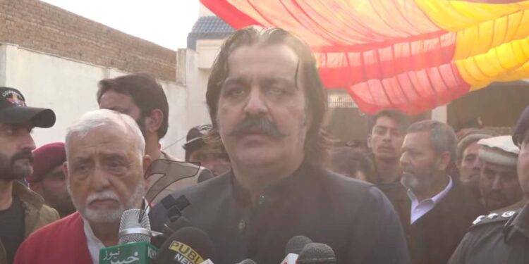 CM KP visits residence of Shaheed SP Ijaz Khan in district Charsadda
